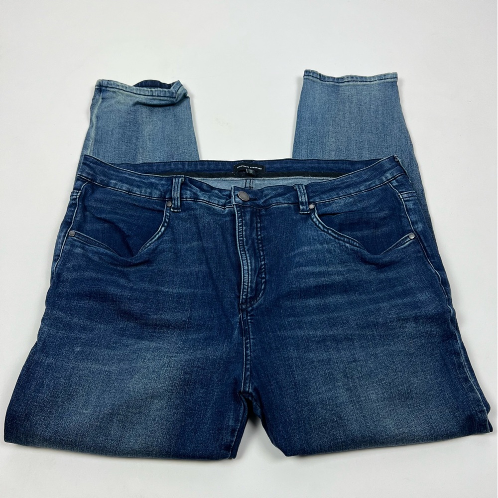 Universal Standard Skinny Leg Jeans Stretch Faded Wash Size 16